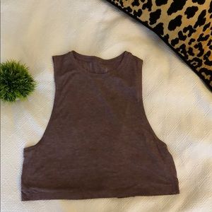 Heathered Lululemon Cropped Muscle Tank
